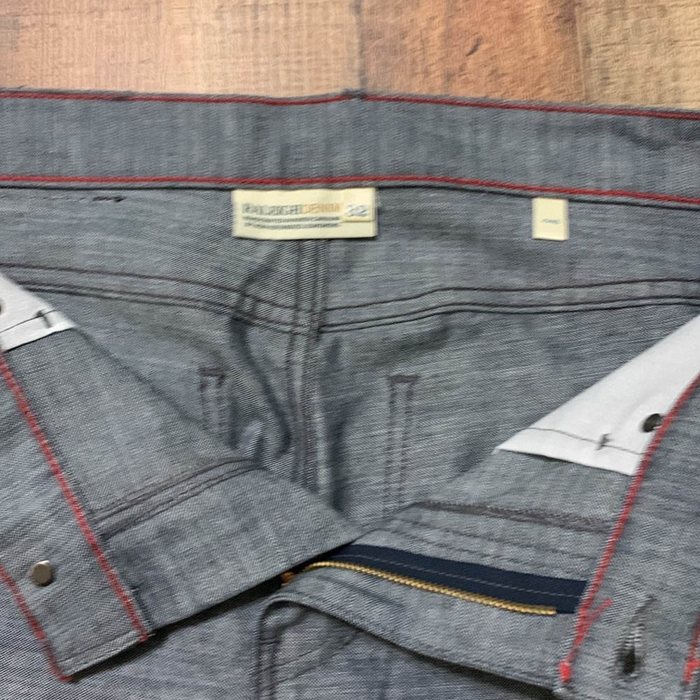 Raleigh Denim Jeans Jones Thin Straight Leg Jeans Pants Size 32 - Picture 9 of 12